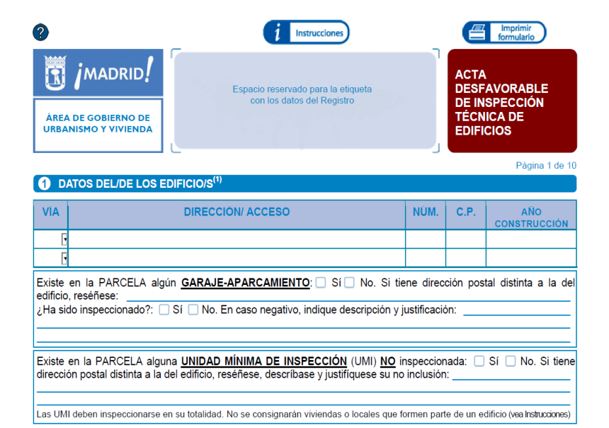 acta desfavorable ITE